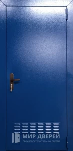 Дверь в котельную с вентиляционной решеткой №31 внешняя - фото